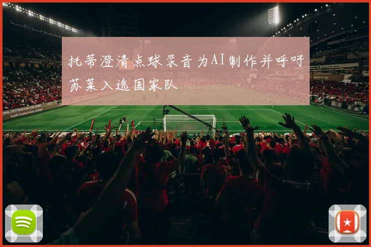 托蒂澄清点球录音为AI制作并呼吁苏莱入选国家队